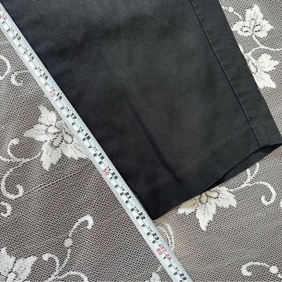Frank & Oak High Waisted Linen Tencel Blend Crop Pant Black Sz 0 - Picture 11 of 13